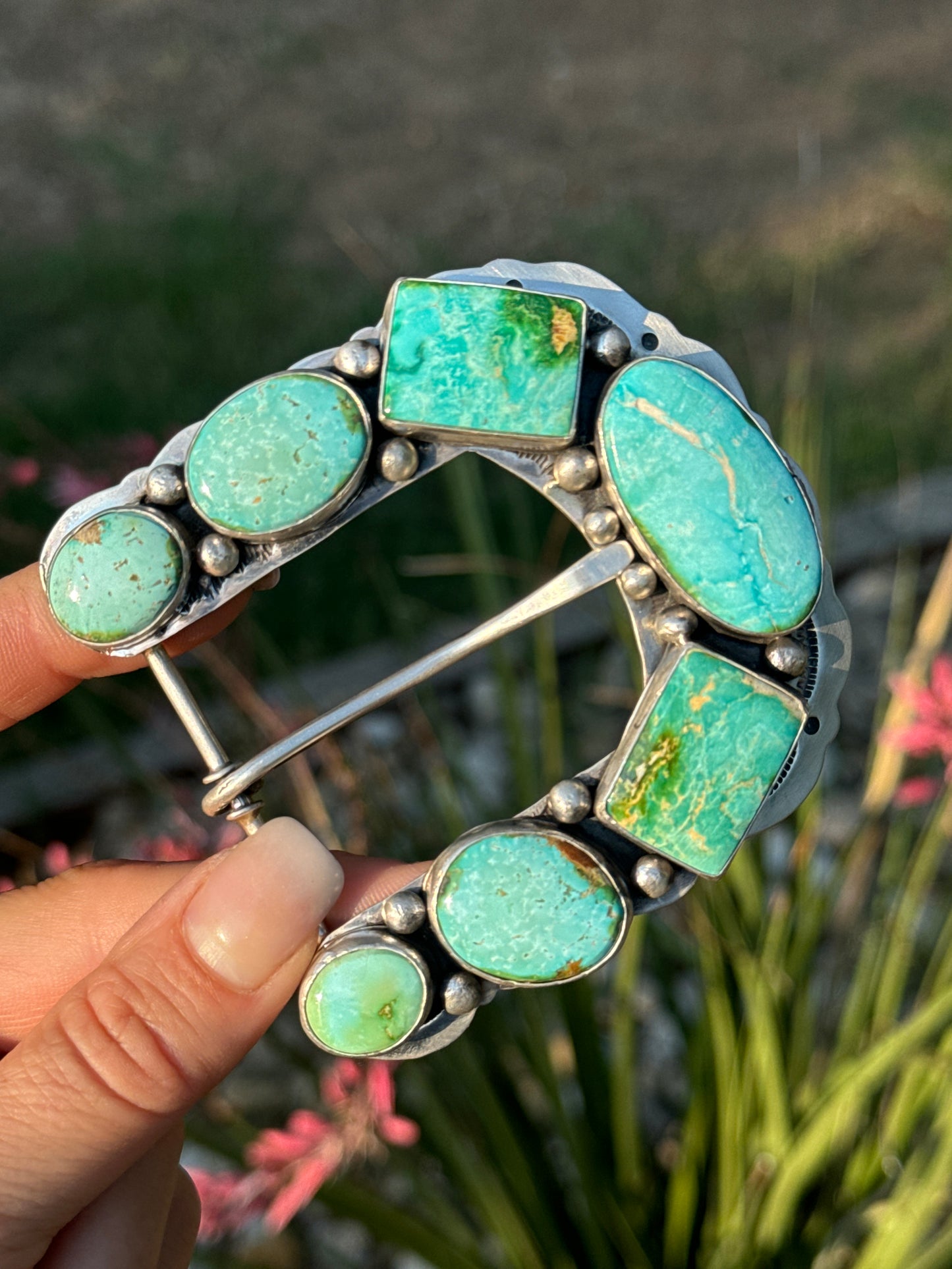 Russell Sam Turquoise Sterling Silver Buckle