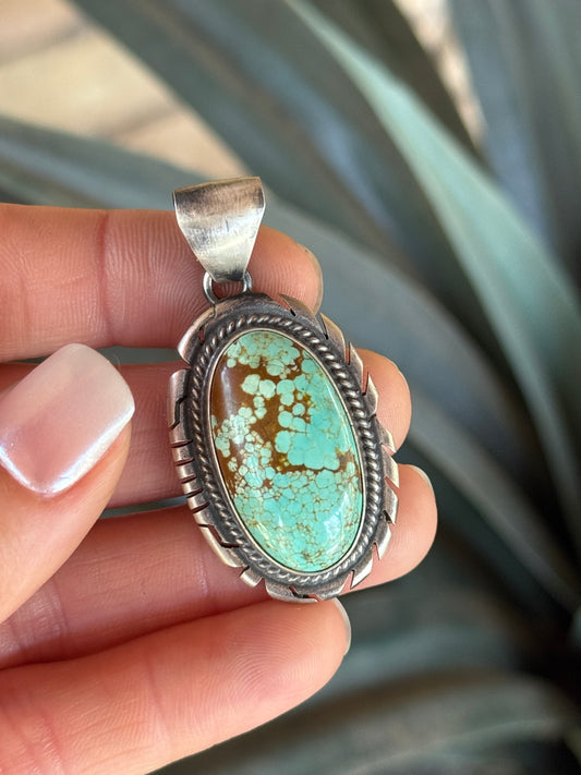 P. Skeets Sterling Silver Turquoise pendant