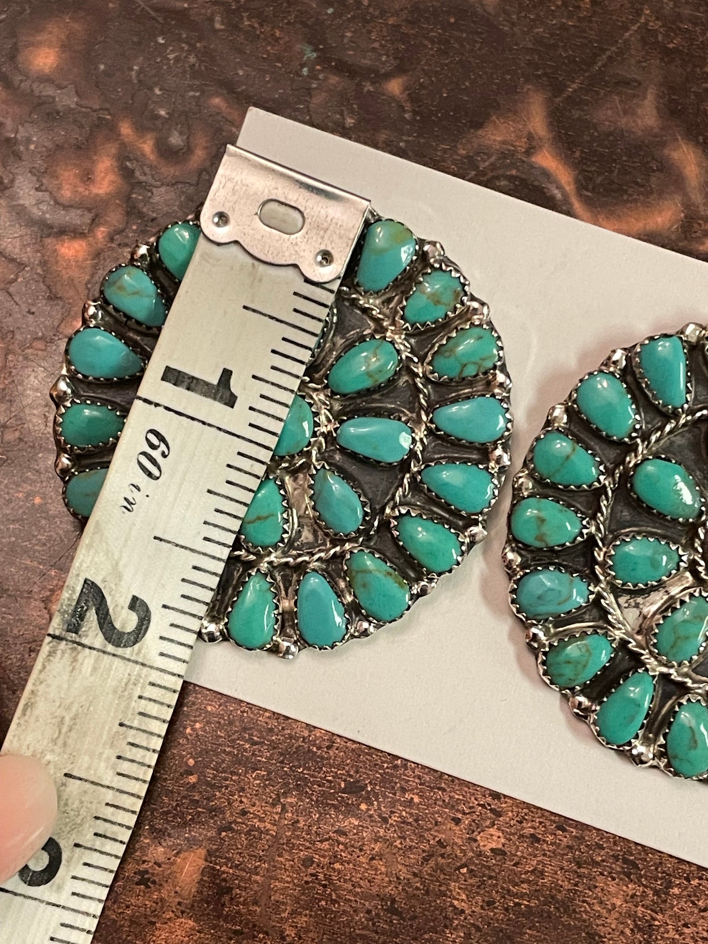 Rich turquoise earrings