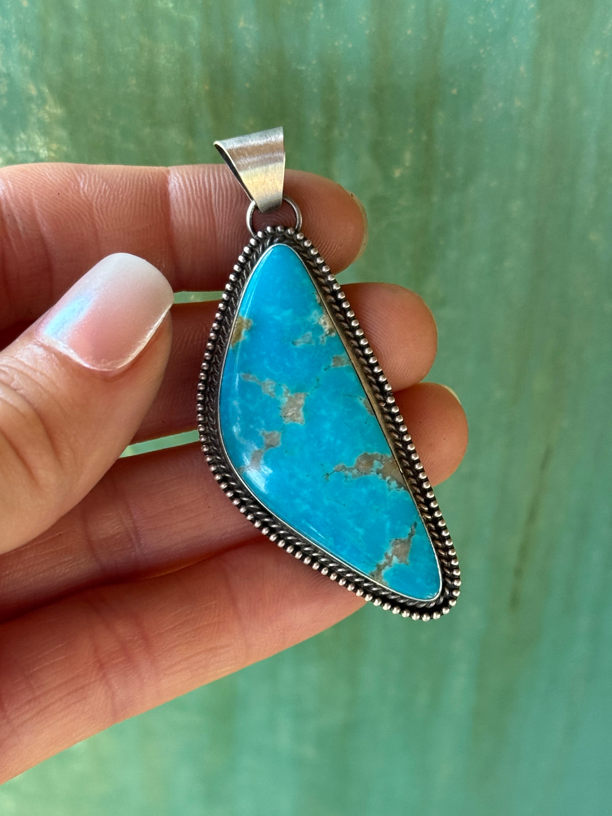 Vintage Sterling Silver Turquoise pendant