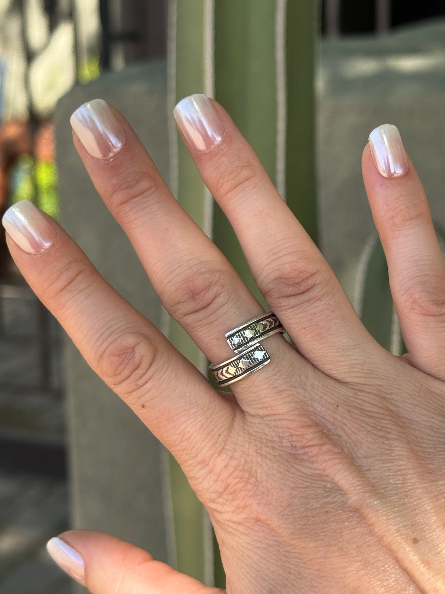 Bruce Morgan sterling silver ring, adjustable