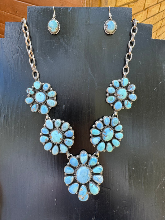 Betta Lee Navajo Handmade Golden Hills necklace and earrings