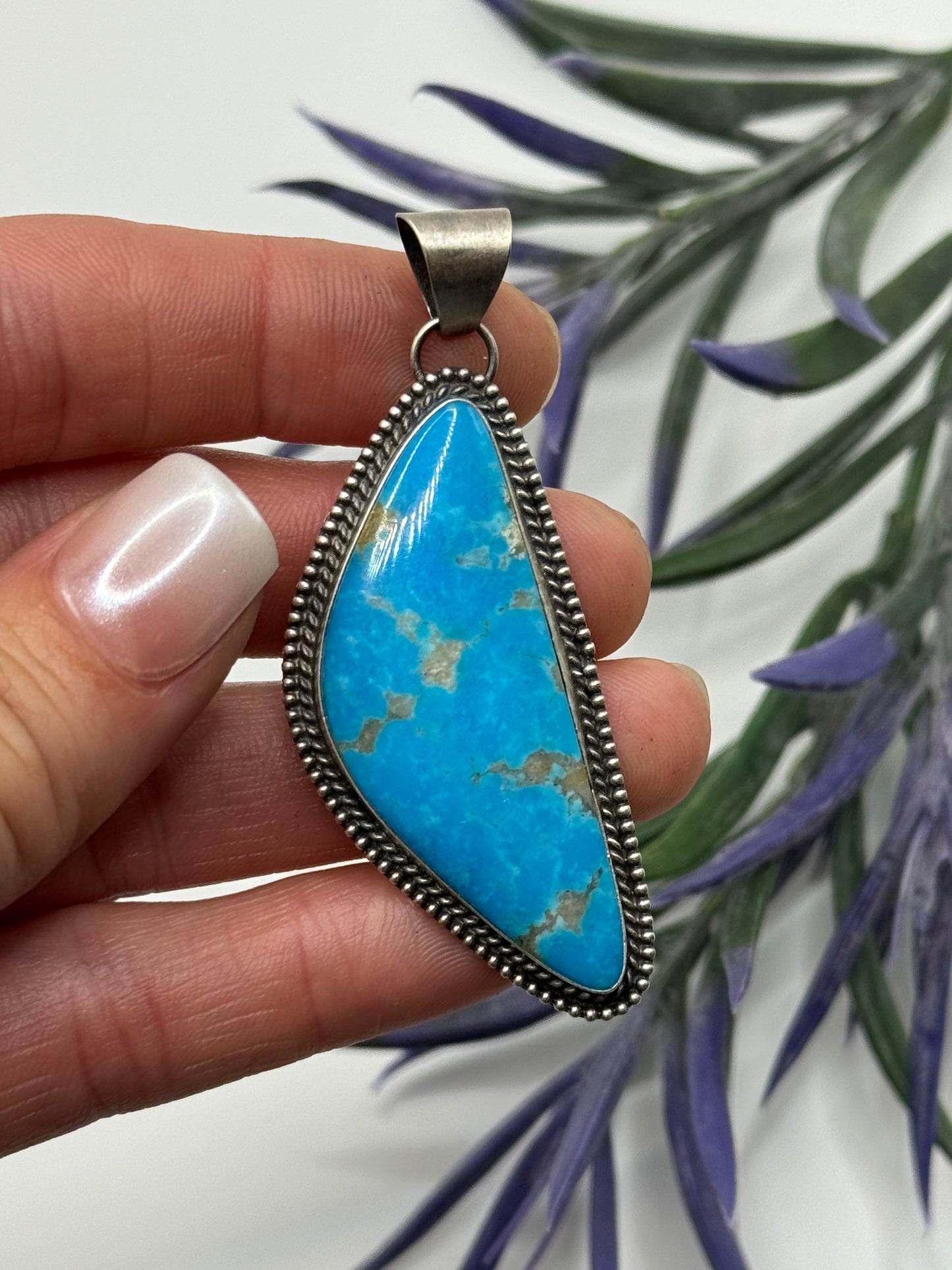 Vintage Sterling Silver Turquoise pendant