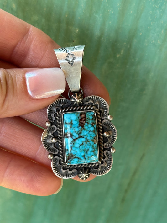 Jimmy Lee Sterling Silver webbed Kingman pendant