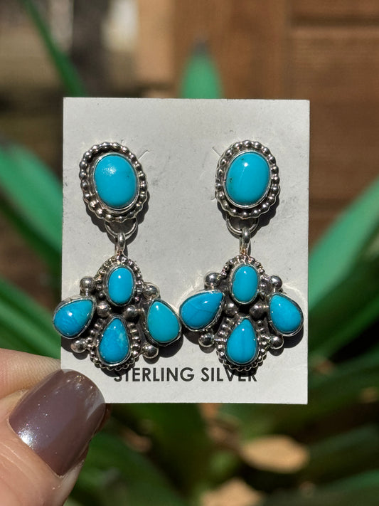 Turquoise sterling silver earrings