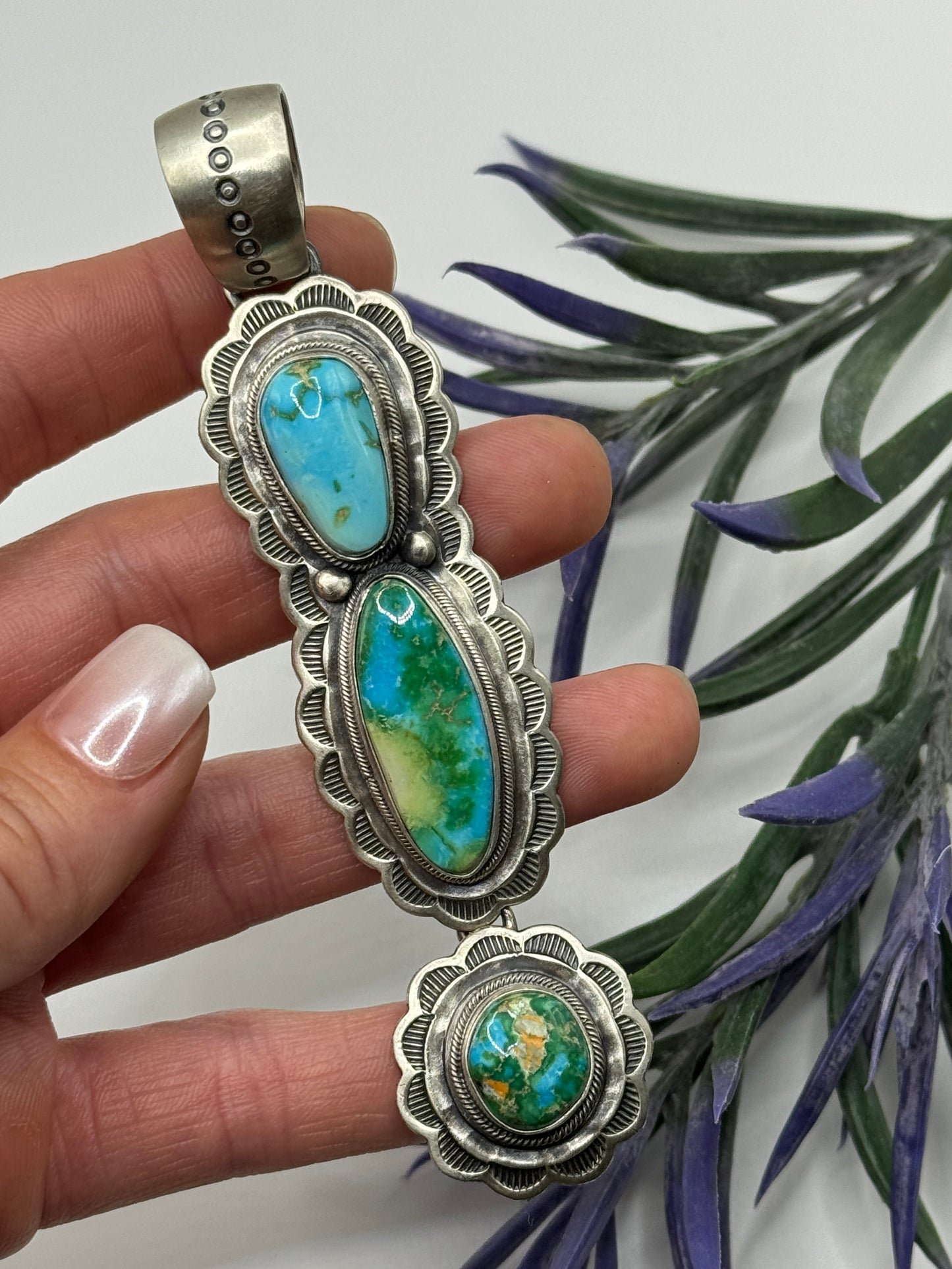 Awesome Sterling Silver Turquoise pendant
