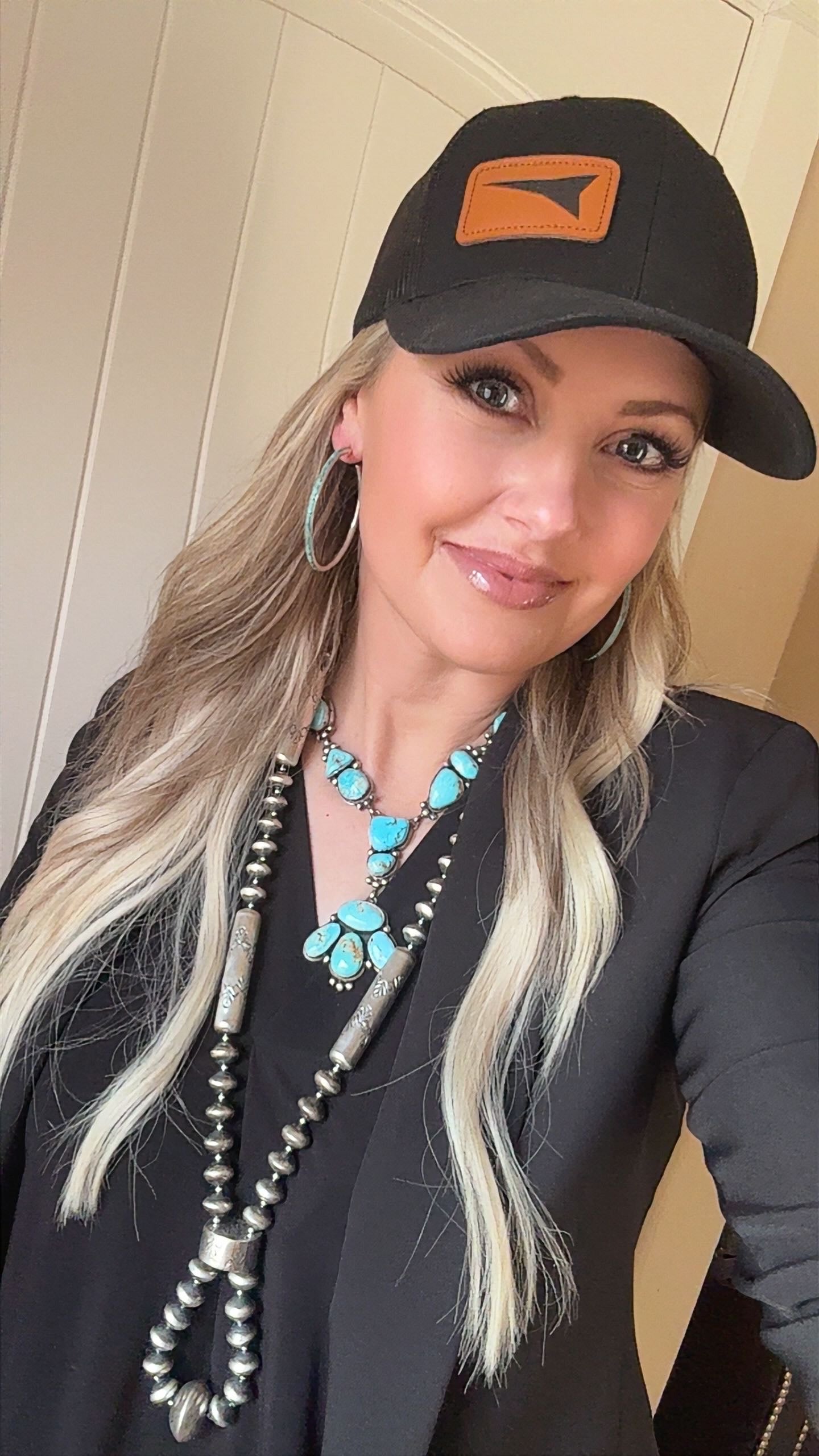 Federico Sterling Silver Turquoise hoop earrings