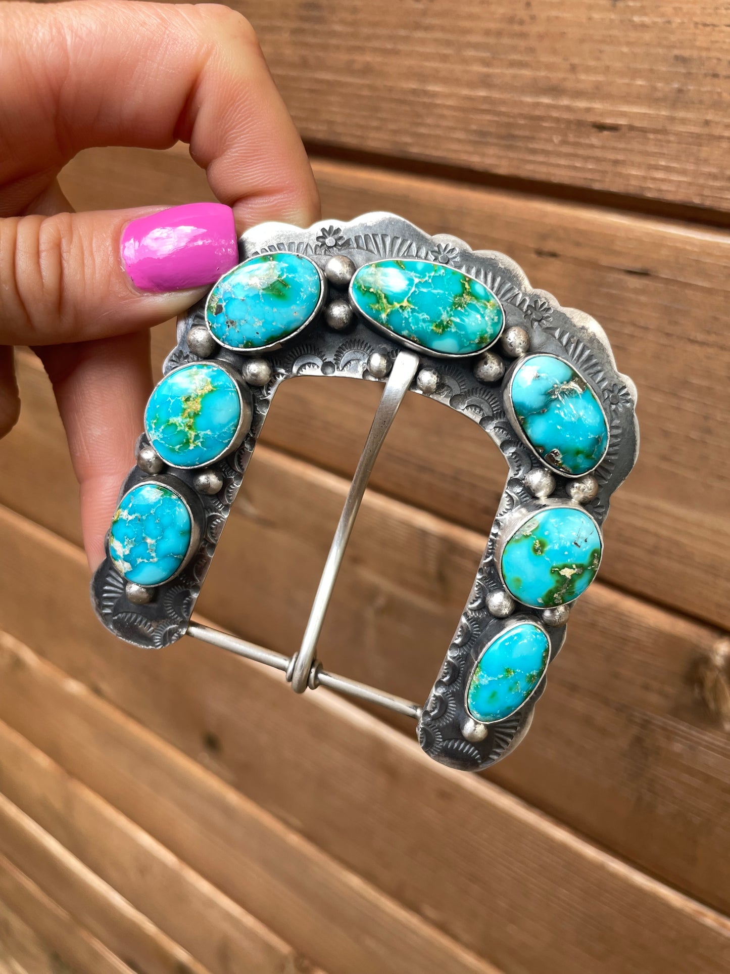 Russell Sam turquoise buckle