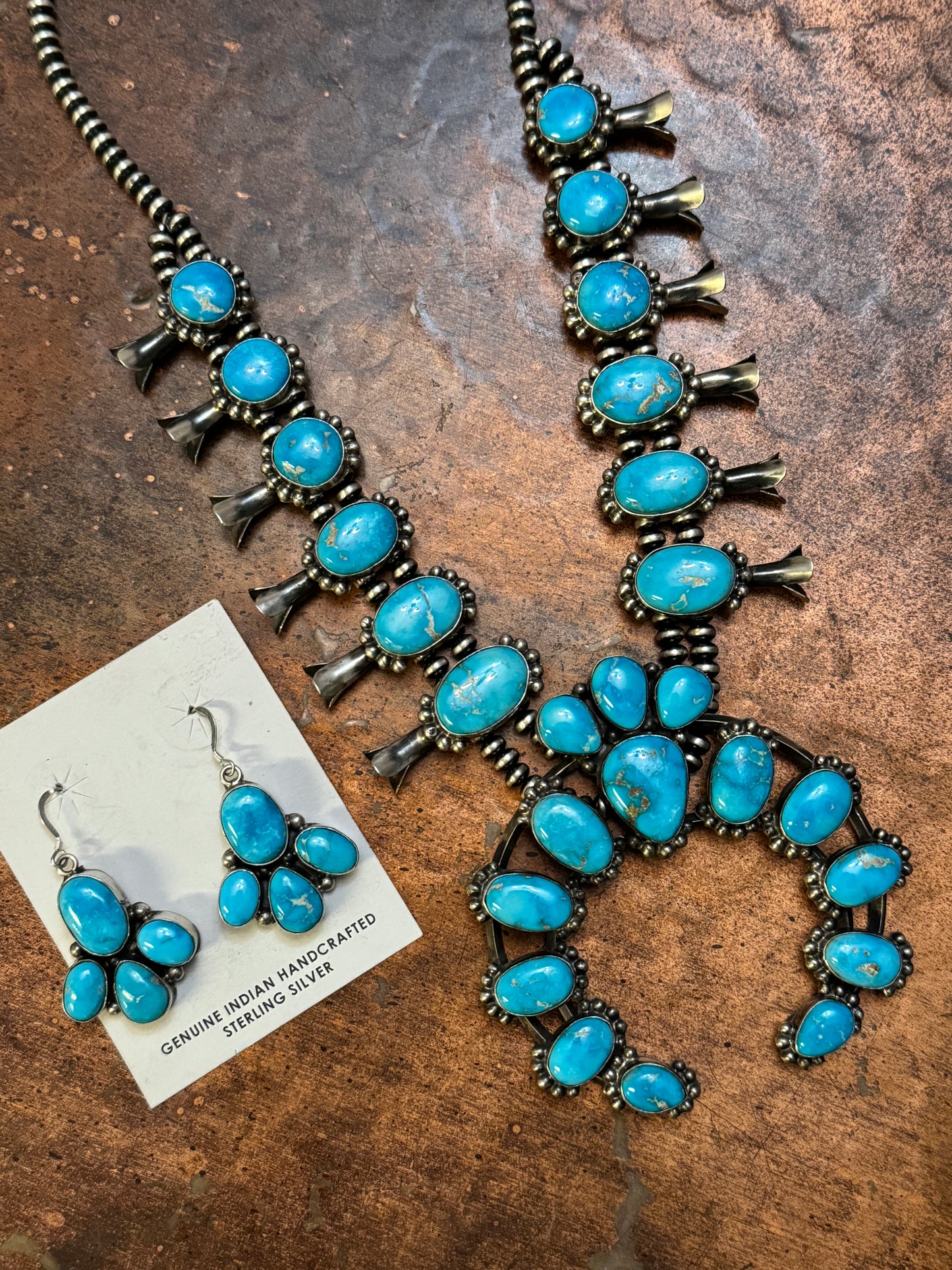 My favorite! Sierra Bella squash blossom necklace with earrings