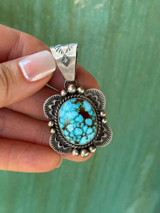 Jimmy Lee Sterling Silver webbed Kingman Pendant