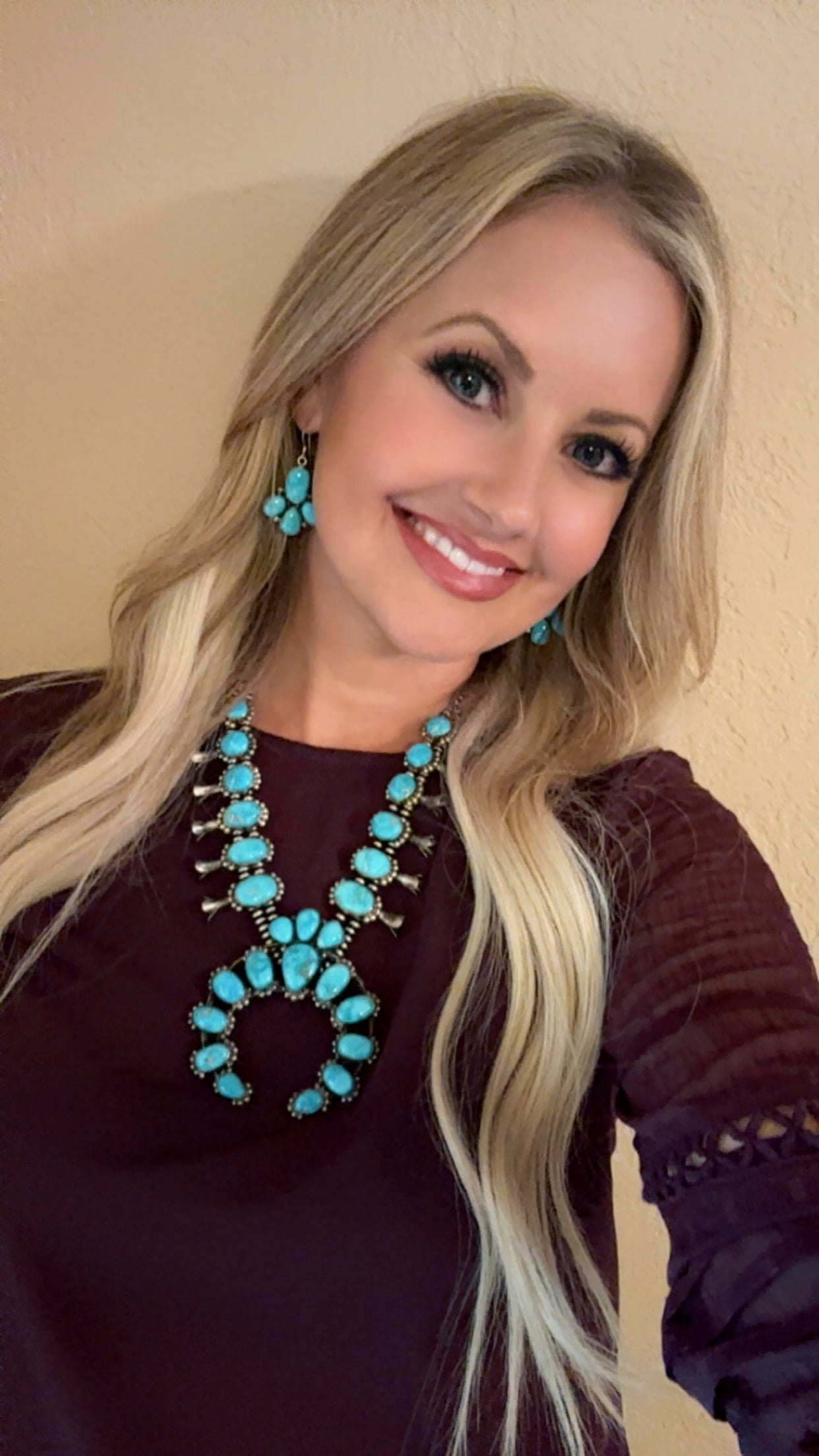 My favorite! Sierra Bella squash blossom necklace with earrings