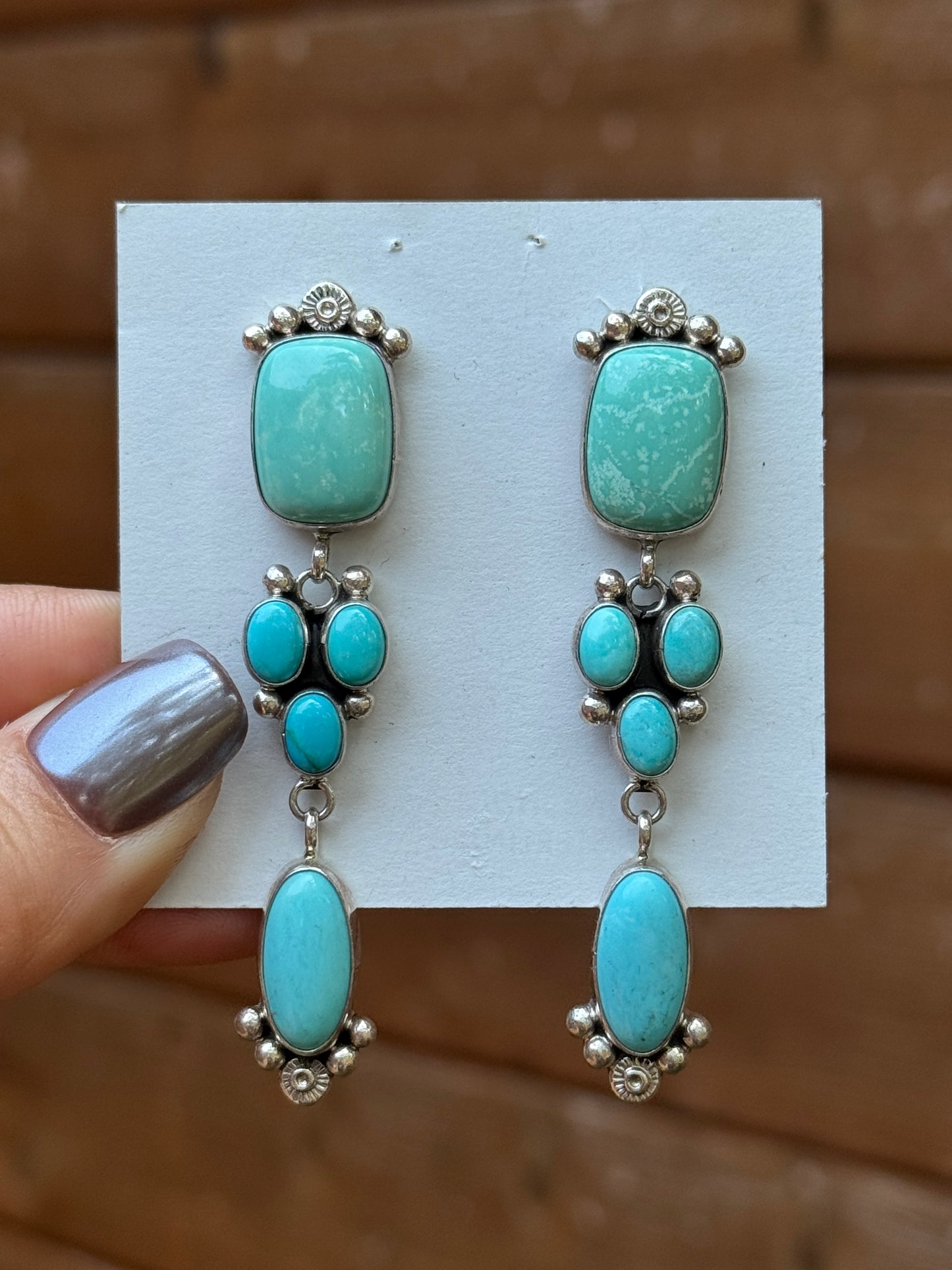 E.M. Linkin Sterling Silver Turquoise earrings