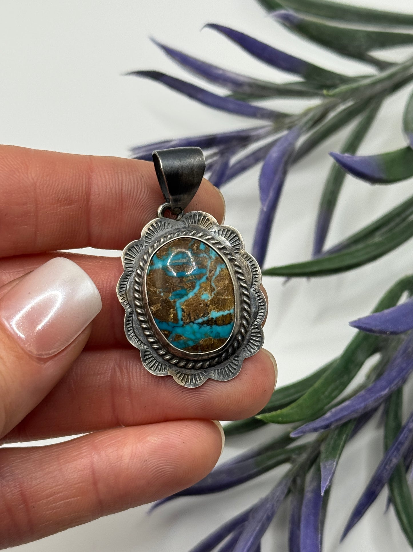 J. Frank Sterling Silver Turquoise pendant