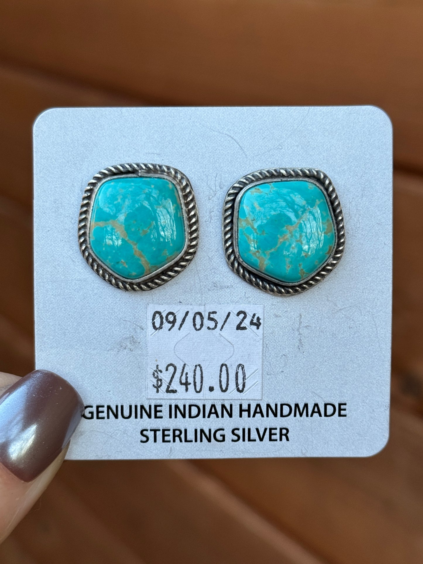 Turquoise Sterling Silver stud earrings