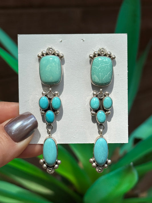E.M. Linkin Sterling Silver Turquoise earrings