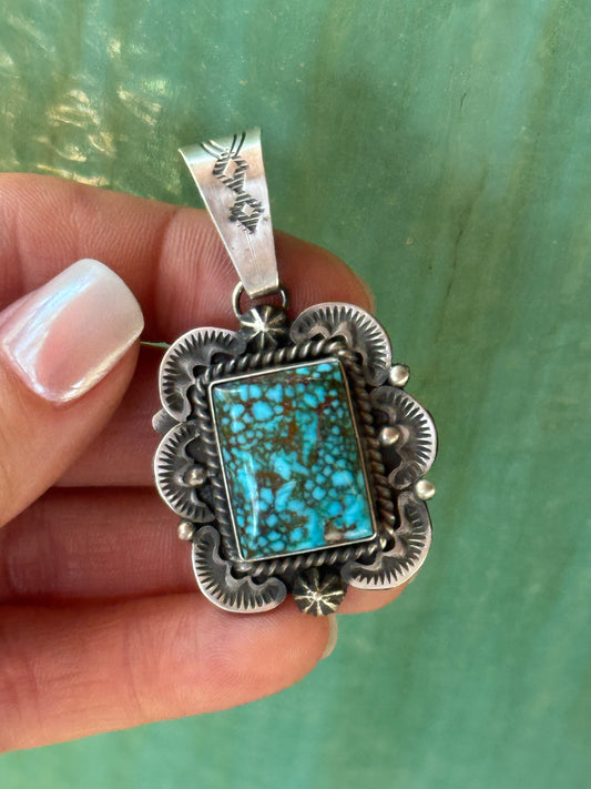 Jimmy Lee Sterling Silver webbed Kingman pendant