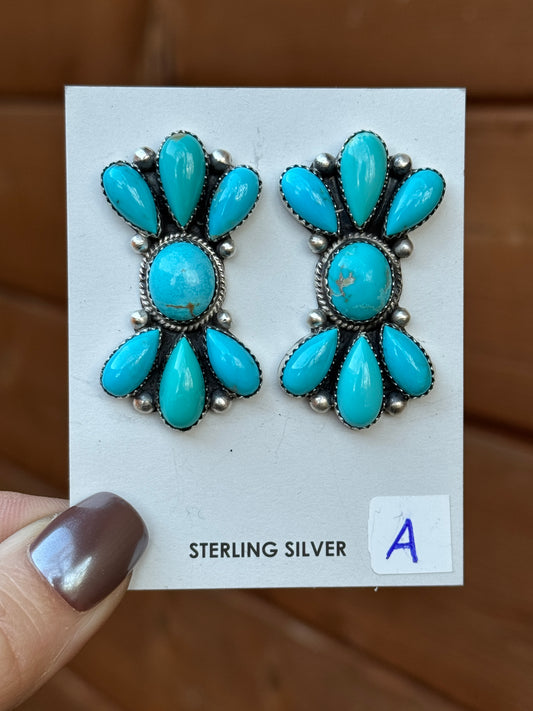 Turquoise sterling silver earrings