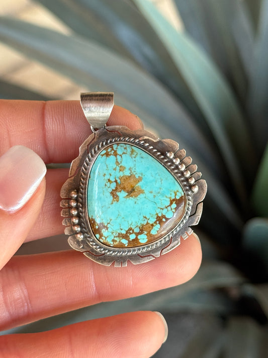 J. Frank Sterling Silver Mine 8 Turquoise pendant