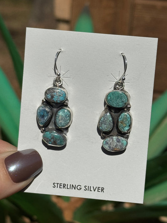 Ella Pete White Water turquoise sterling silver earrings