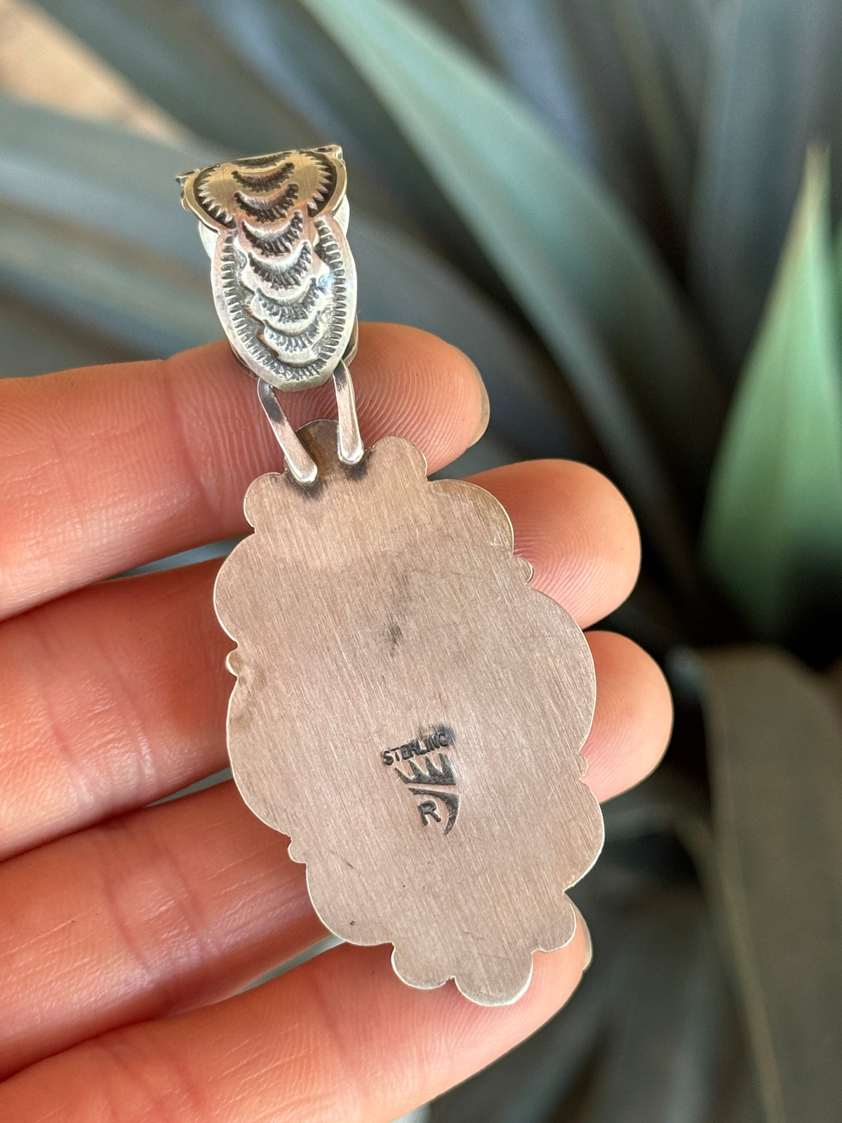 Bennie Ramone Sterling Silver Kingman Turquoise pendant