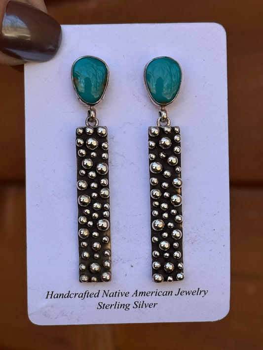 Turquoise Sterling Silver drop earrings