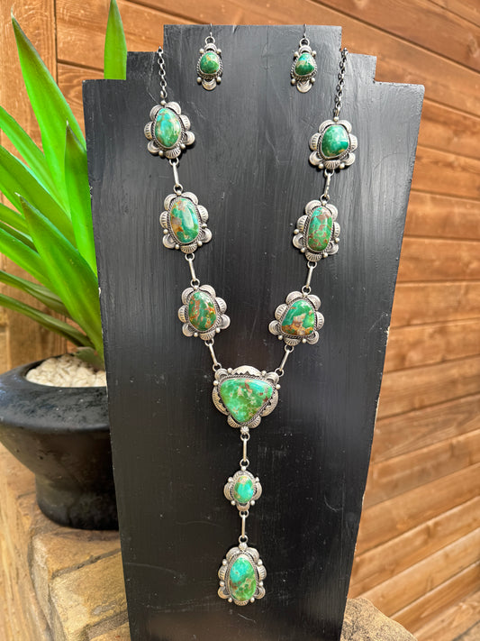 Beautiful Turquoise necklace and earrings set