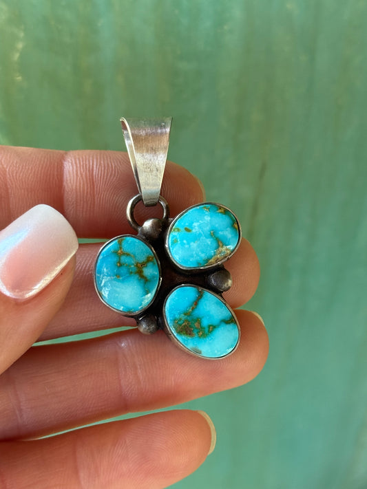 Kathleen Chavez Sterling Silver Turquoise pendant