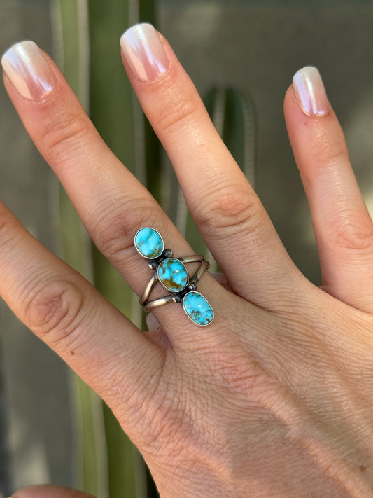 Kingman 3 stone ring, size 8.5 and 9.5