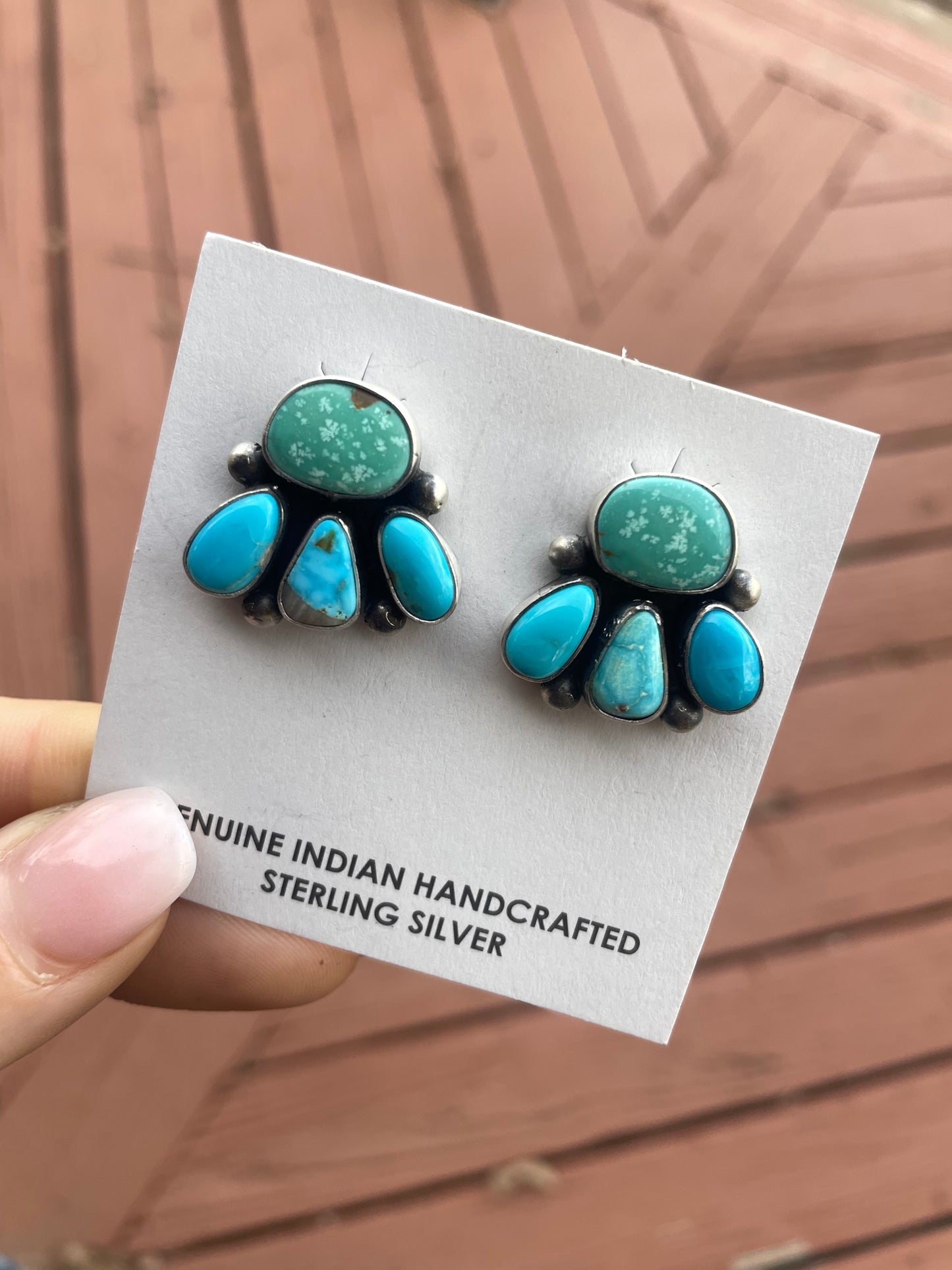 Multi turquoise earrings