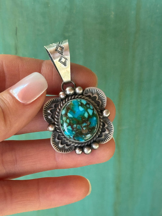 Jimmy Lee Sterling Silver webbed Kingman pendant