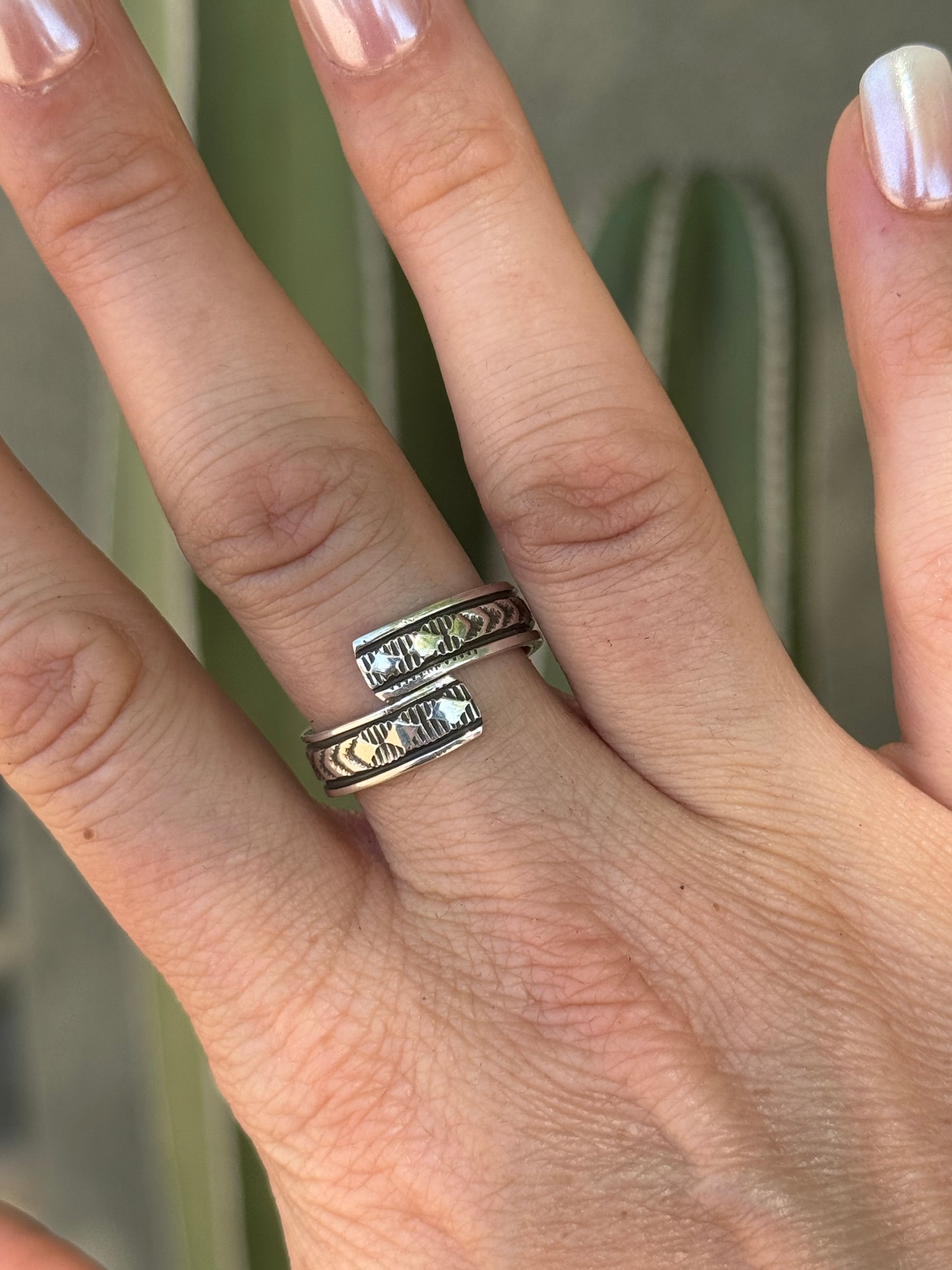 Bruce Morgan sterling silver ring, adjustable