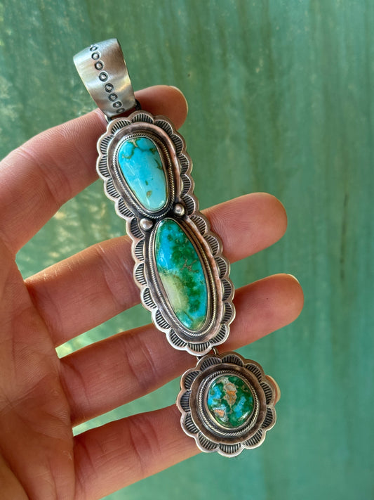 Awesome Sterling Silver Turquoise pendant