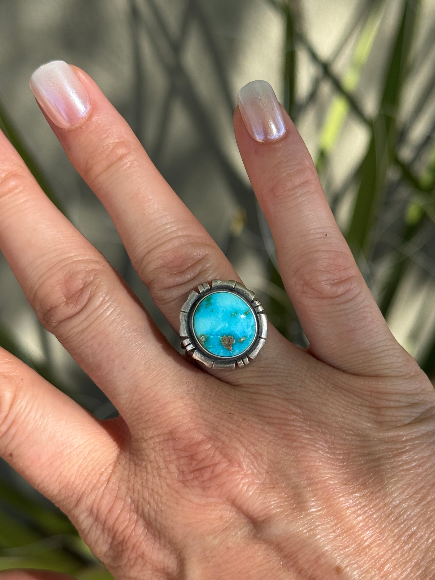 Sonoran turquoise Sterling Silver, size 7.5