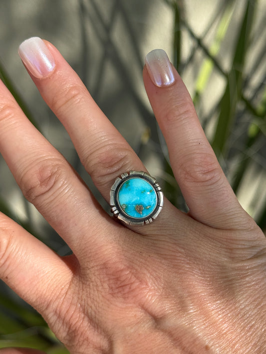 Sonoran turquoise Sterling Silver, size 7.5