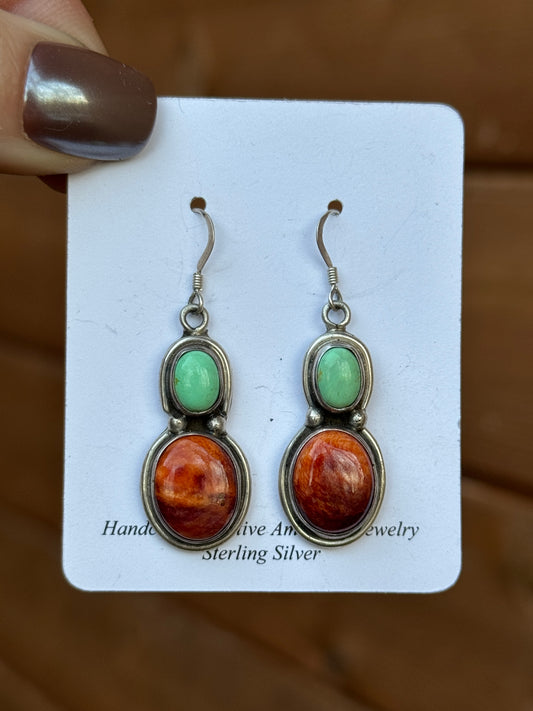Spiny Sterling Silver dangle earrings