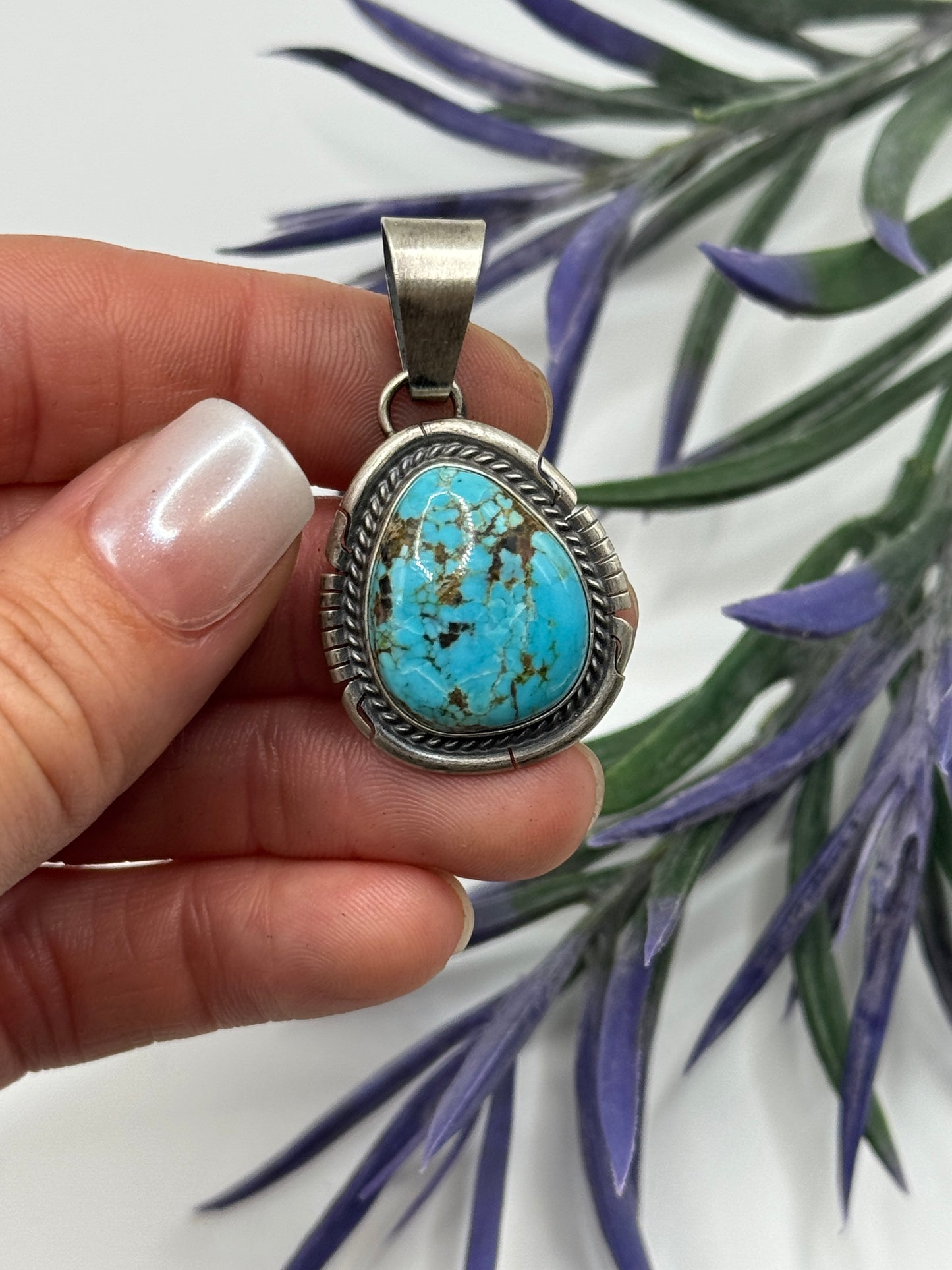D. Skeets Sterling Silver Turquoise pendant