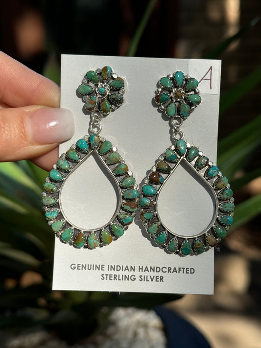 Turquoise drop dangle earrings
