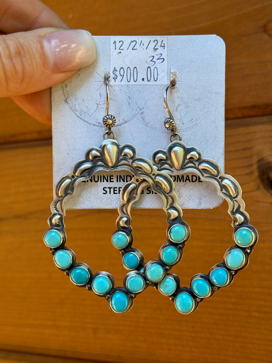 Statement turquoise earrings