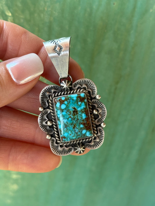 Jimmy Lee Sterling Silver webbed Kingman pendant
