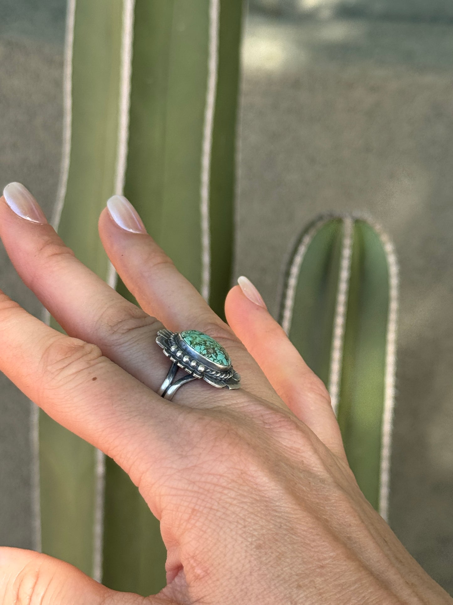 Blue Horizon Turquoise sterling silver ring, size 9