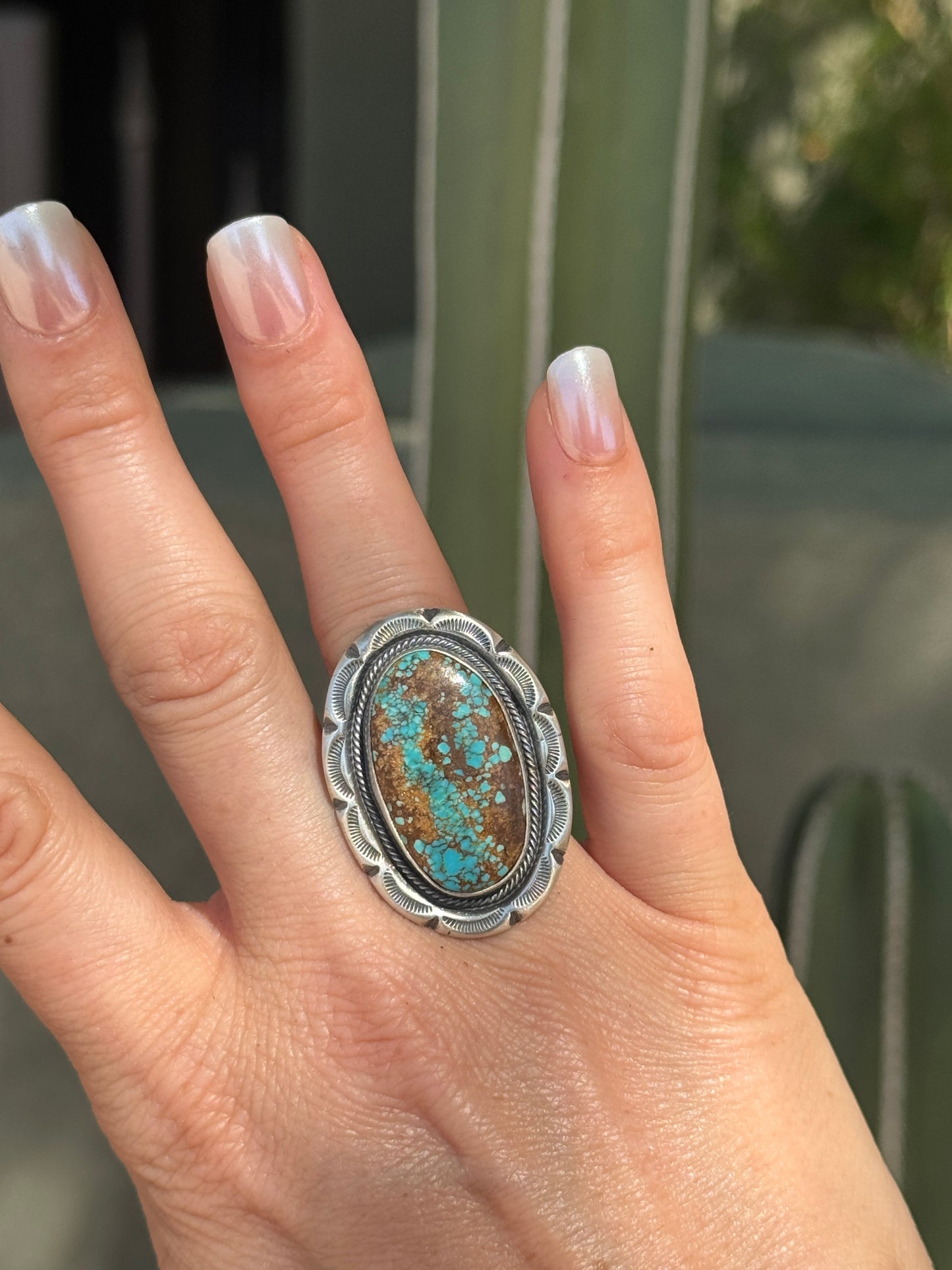 Gorgeous Mine 8 Turquoise ring, size 7