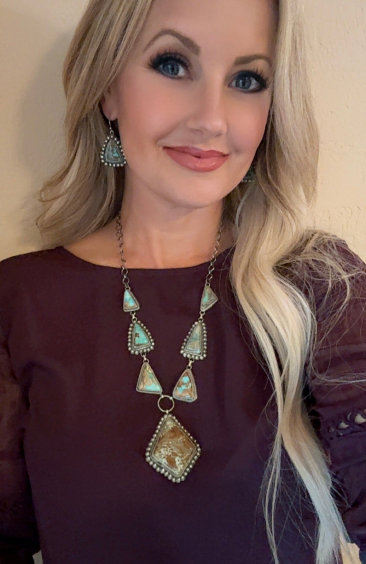 Royston Turquoise necklace and earrings set