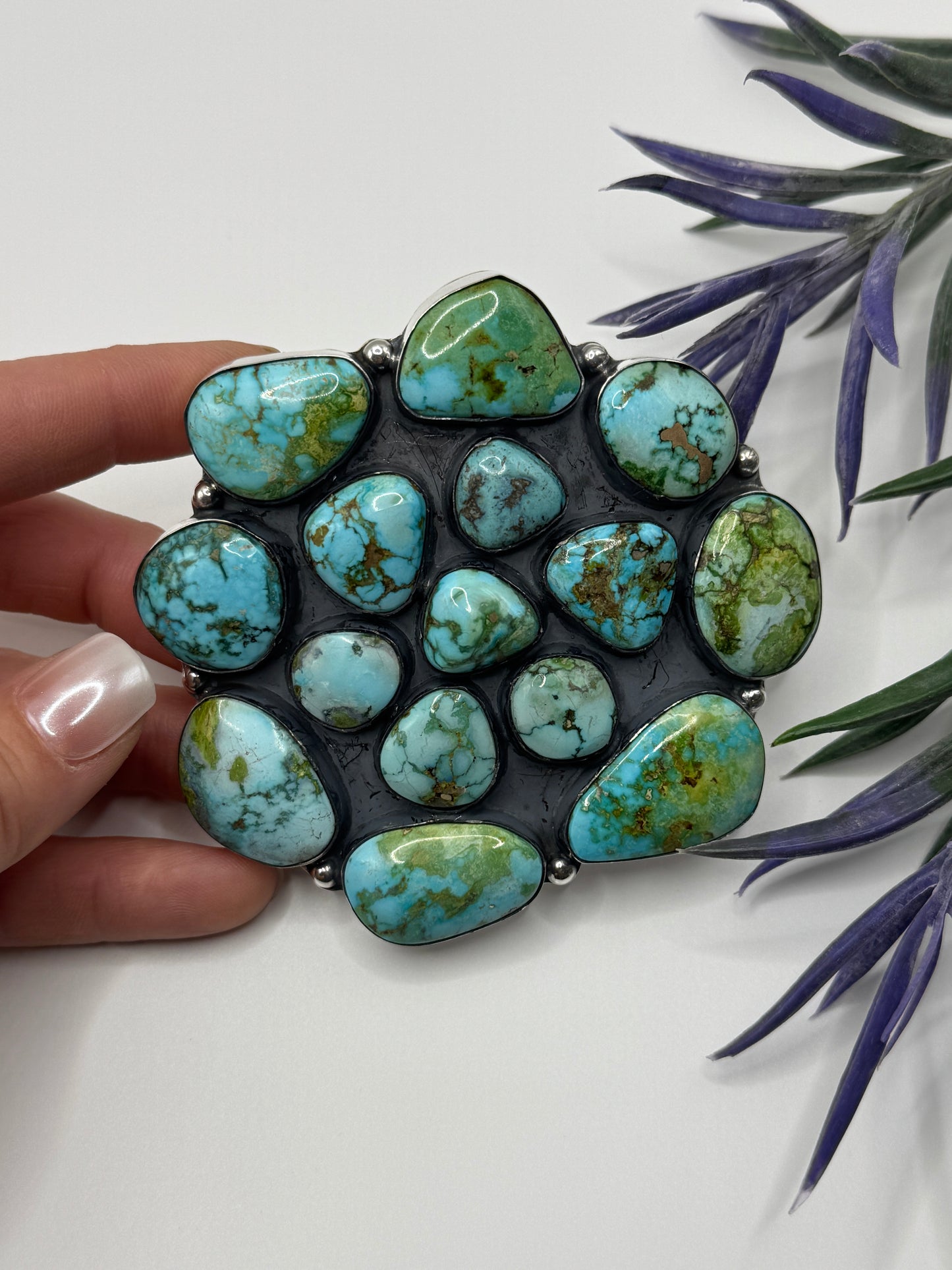 Federico Royston and Carico Lake Turquoise Sterling Silver buckle