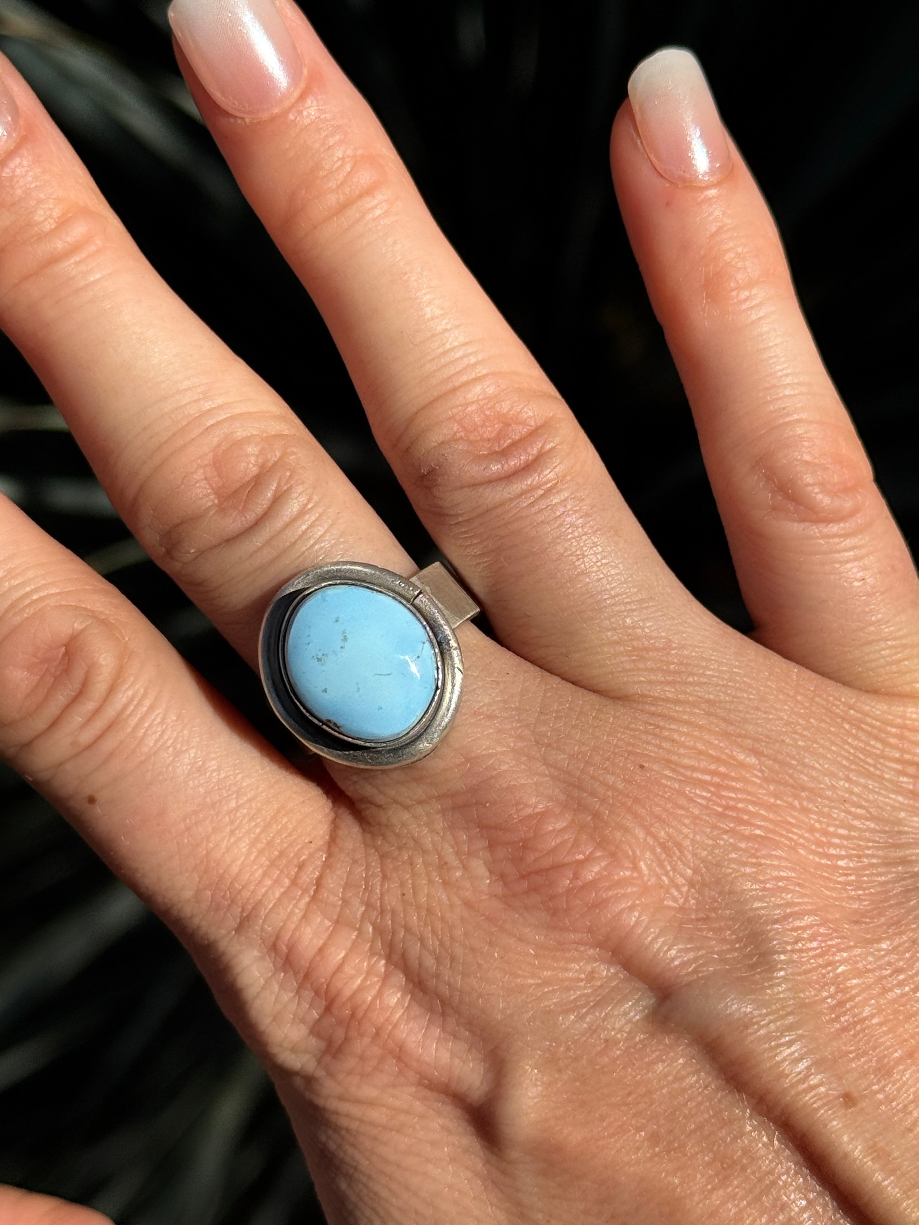 Golden Hills sterling silver ring, adjustable – Amy Wilson Turquoise