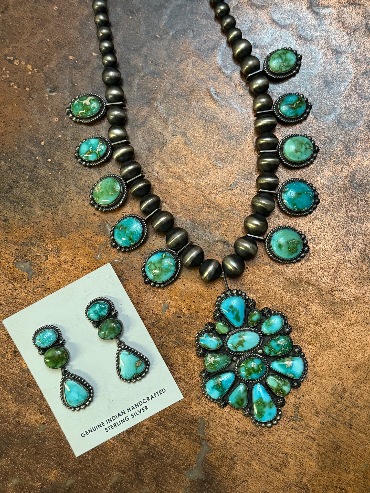 High Quality Sonoran Gold necklace and earrings set
