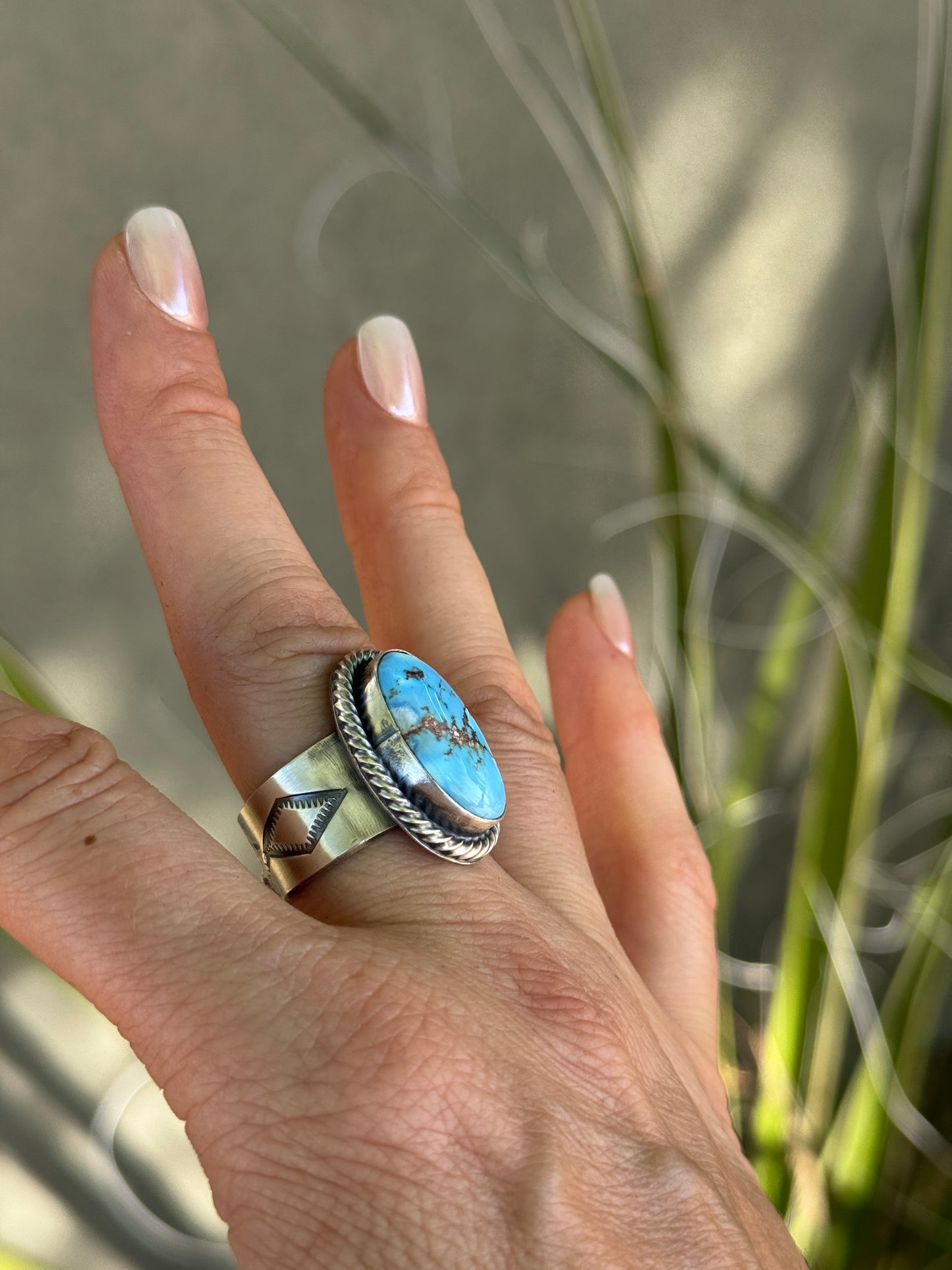 Golden Hills sterling silver ring, size