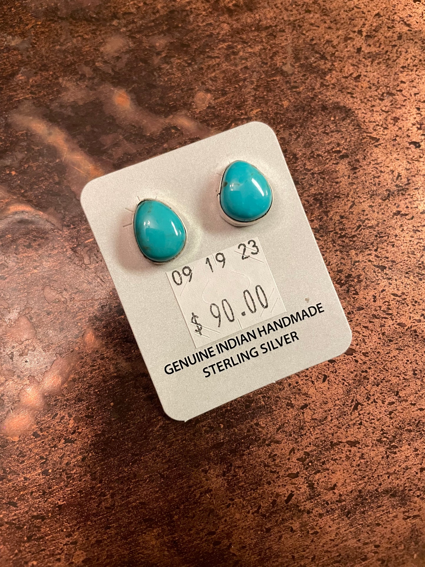 Turquoise stud earrings