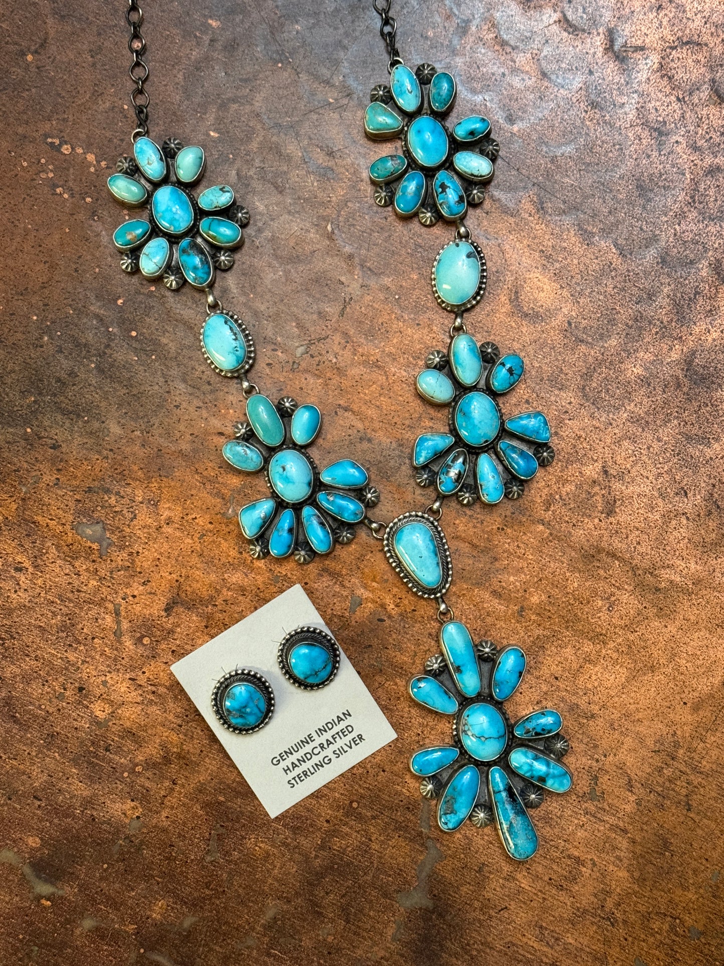 Blue Ridge Turquoise necklace and earrings set