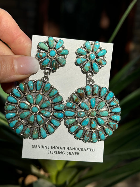 Double cluster earrings