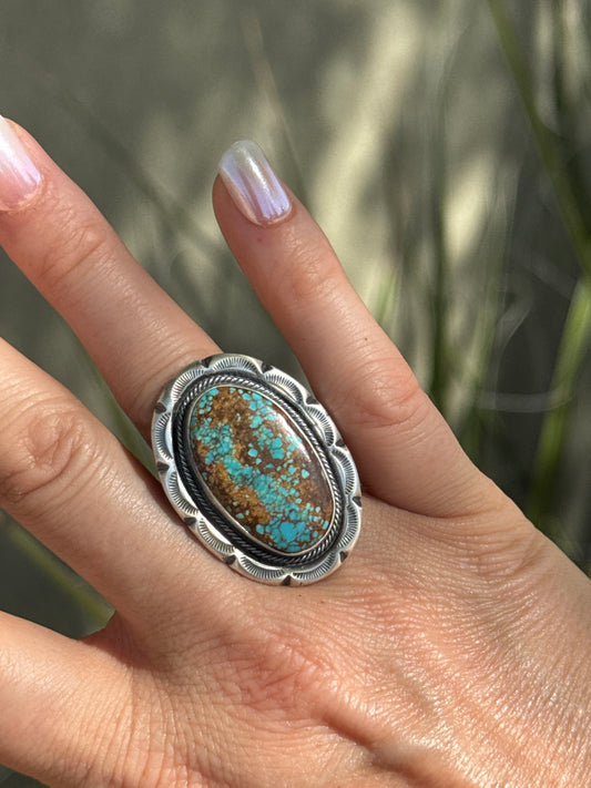 Gorgeous Mine 8 Turquoise ring, size 7
